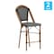 Flash Furniture BlackWhite PE Rattan Stacking Paris Stools, 2PK 2-SDA-AD642001-CS-BKWH-NAT-GG - alternate 5